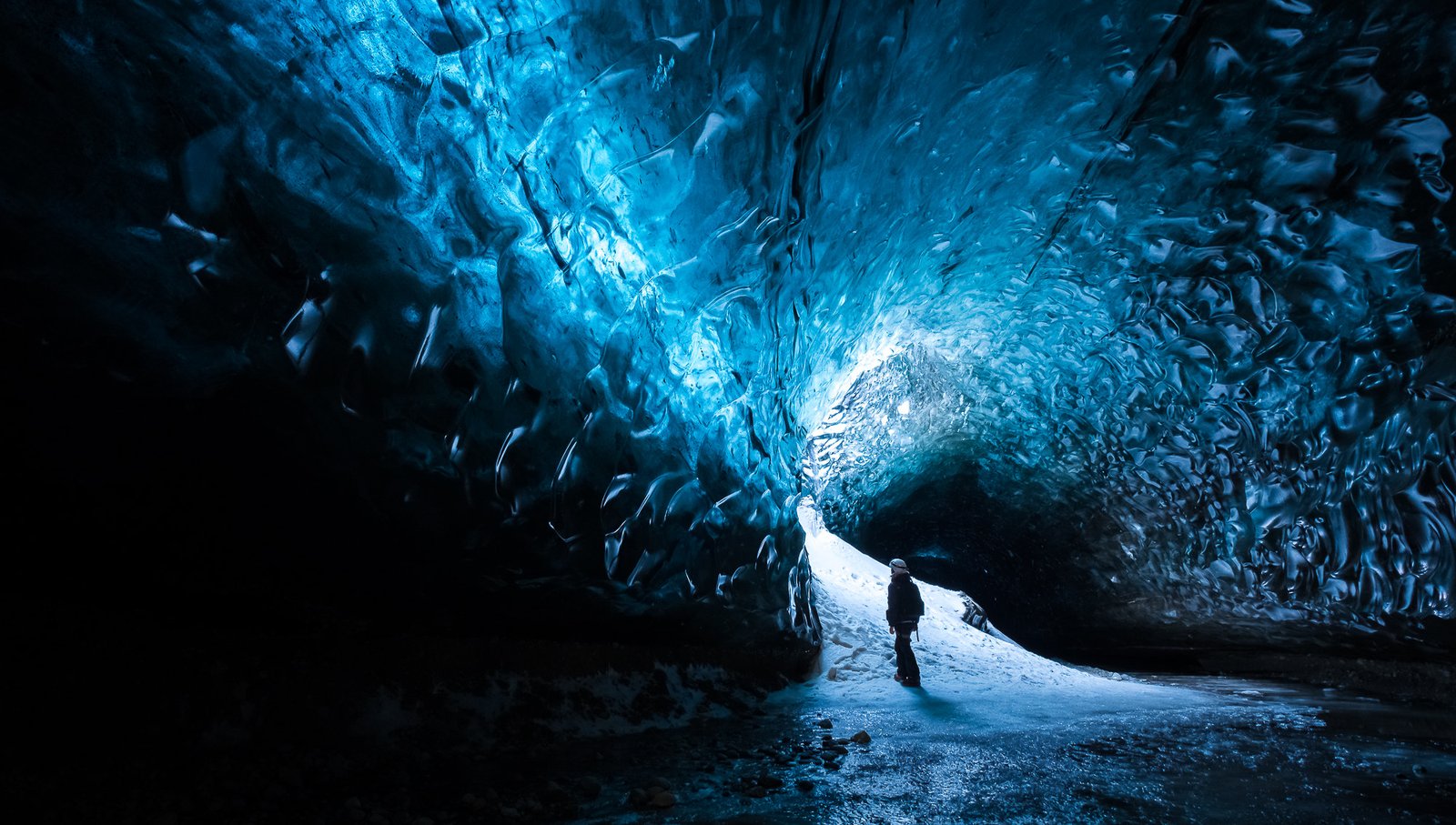 Blue ice cave in Vatnajökull