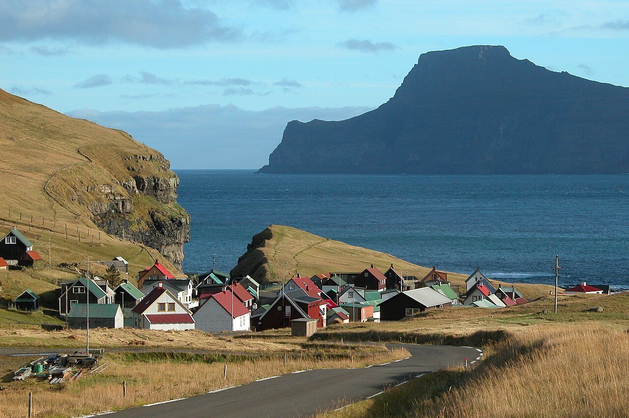 The village of Gjógv in the Faroe Islands