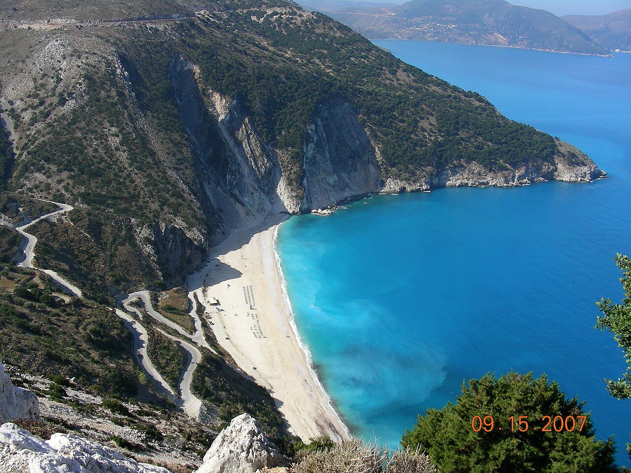 Myrtos Beach on Kefalonia